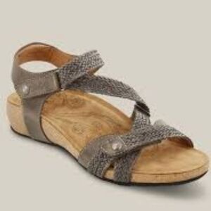 Taos Womens Comfort Leather Wedge Sandals shoes sz 10-10.5